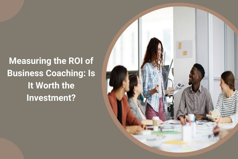 A business coach guiding a team through performance metrics during a collaborative session.